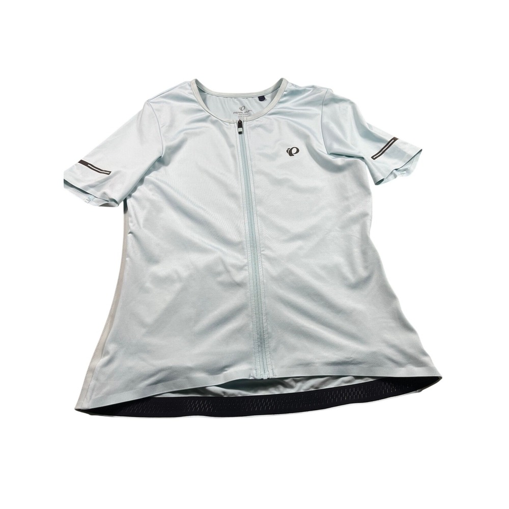 Pearl Izumi Cycling Jersey Women's XL Full Zip Short Sleeve Light Blue